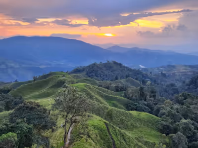 Atardecer en la reserva natural